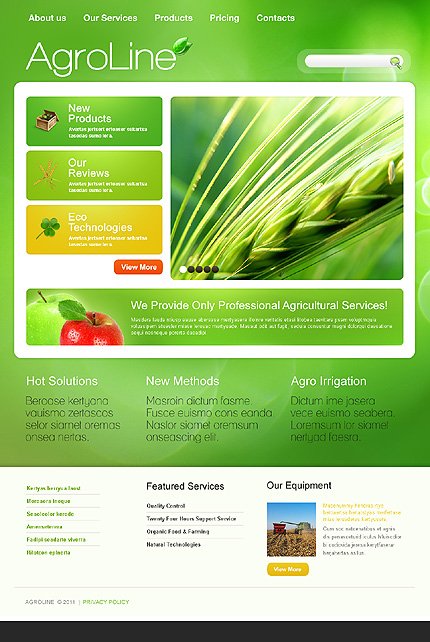 Green & White Agriculture Joomla Theme by Delta TMT