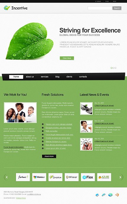 Green & White Business Joomla Theme by Svelte TMT