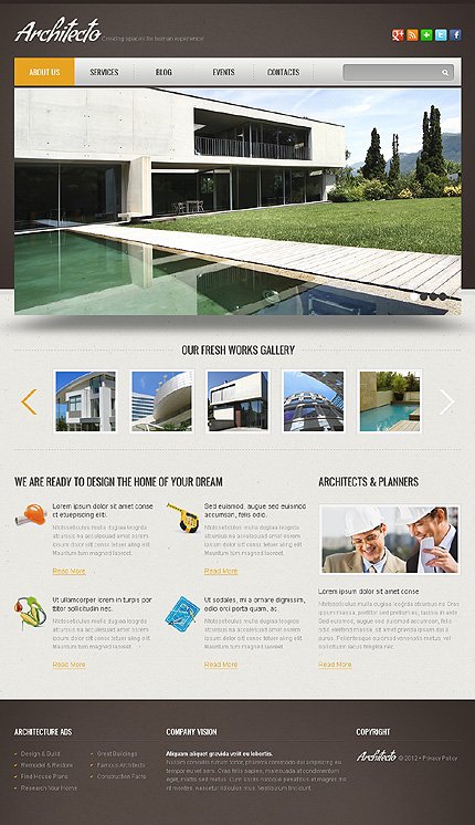 Grey Architecture Joomla Theme by Mira TMT
