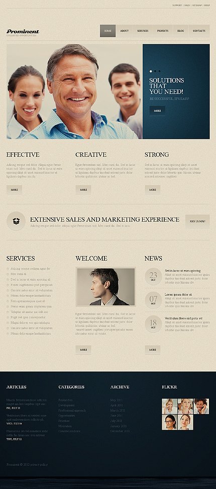 Grey & Black Advertising Agency Joomla Template by Cowboy TMT