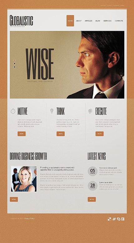 Grey & Brown Consulting Joomla Template by Cowboy TMT