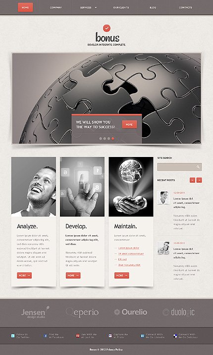 Grey Business Joomla Theme by Astra TMT