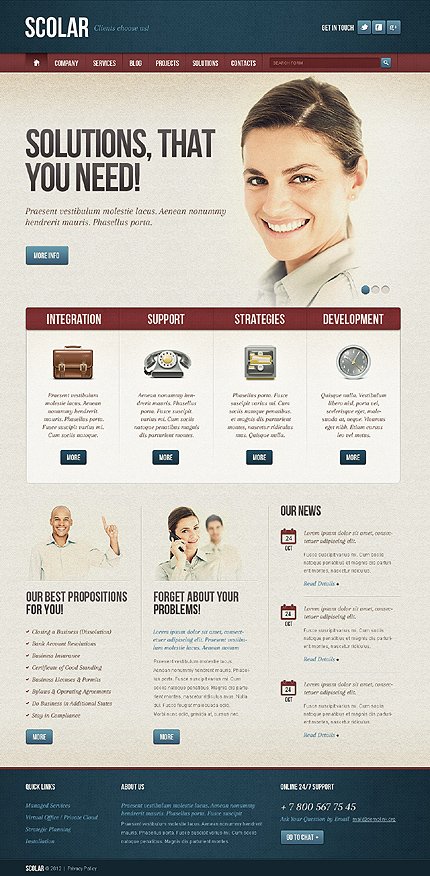Grey Business Joomla Theme by Elza TMT