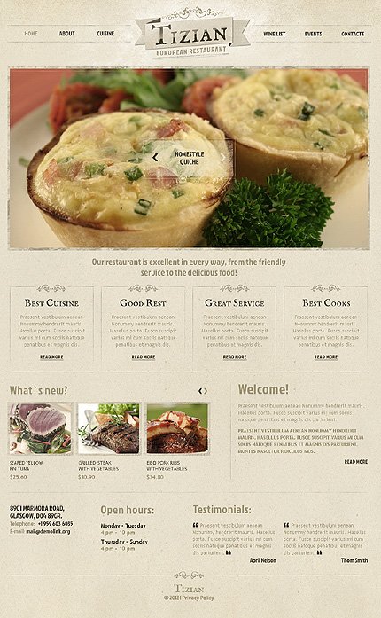Grey Cafe and Restaurant Joomla Theme by Glenn TMT