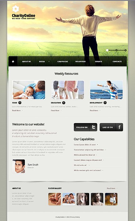 Grey Charity Joomla Theme by Astra TMT