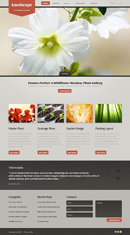 Grey Landscape Design Joomla Template by Astra TMT