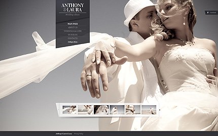 Grey Wedding Album Joomla Template by Mercury TMT