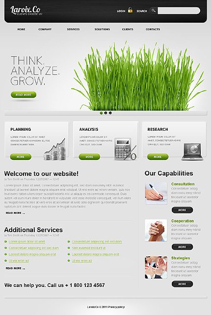 Grey & White Business Joomla Theme by Astra TMT