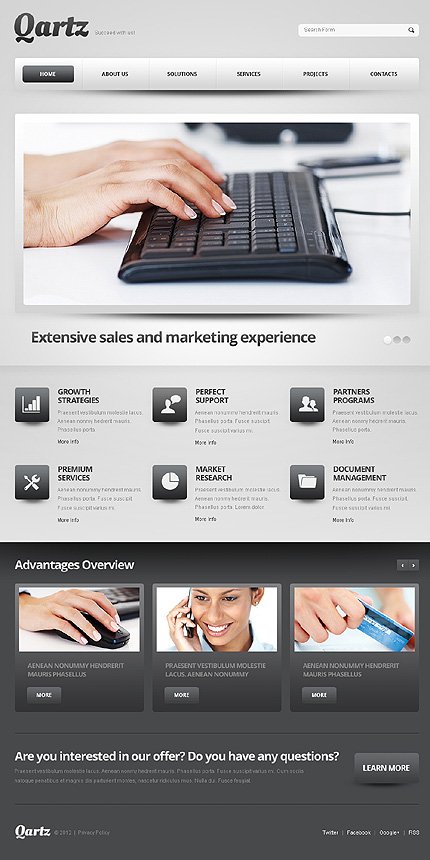 Grey & White Marketing Agency Joomla Template by Elza TMT