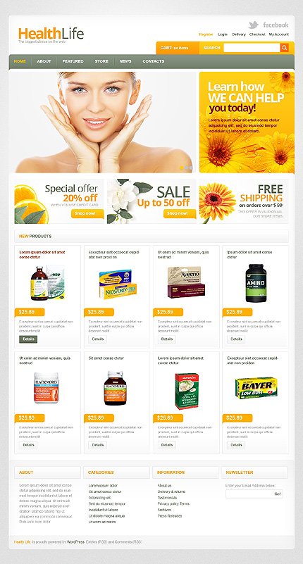 Healthy Life Jigoshop Themes  TMT