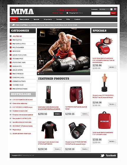 Martial Arts Store Zen Cart  TMT