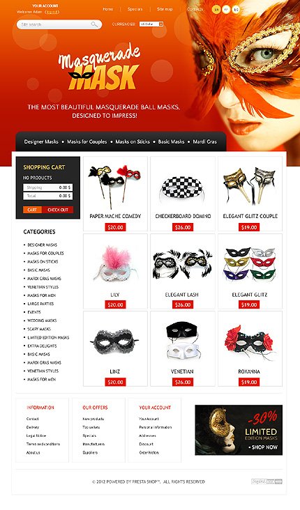 Masquerade masks TMT