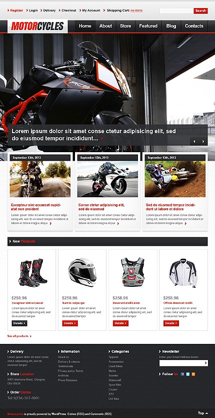 Motorcycles Jigoshop Themes  TMT