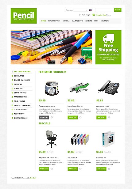 Pencil Zen Cart  TMT