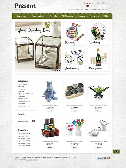 Presents Zen Cart  TMT