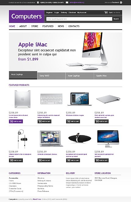 Responsive Computers Shop Jigoshop Themes  TMT