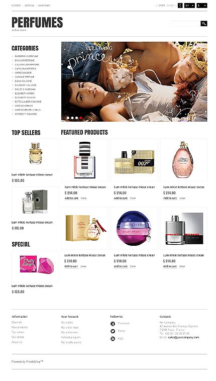 Responsive Perfumes Store TMT
