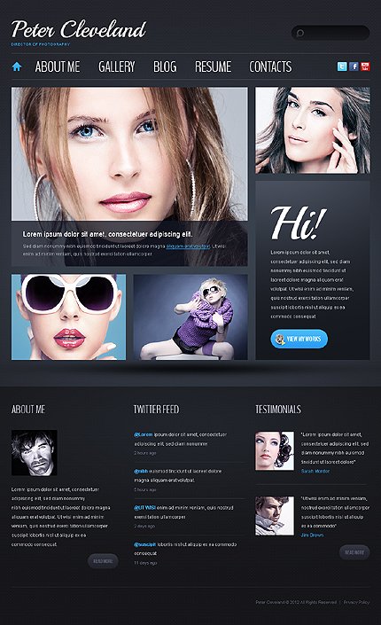 Responsive Photographer Portfolio TMT