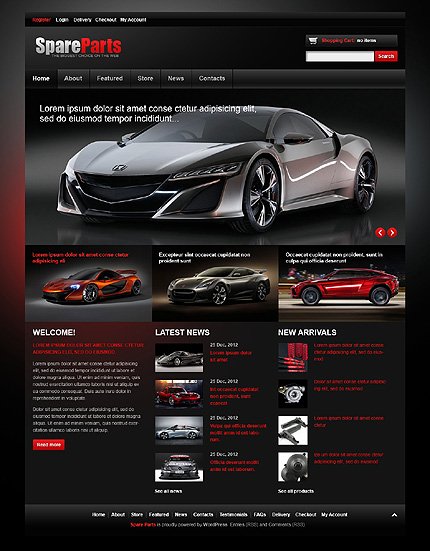 Spares for Luxury Cars Jigoshop Themes  TMT