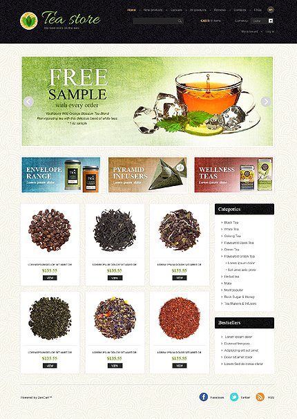 Tea Store Zen Cart  TMT