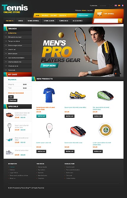 Tennis online store TMT