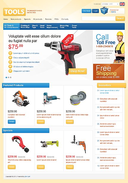 Tools Store Zen Cart  TMT