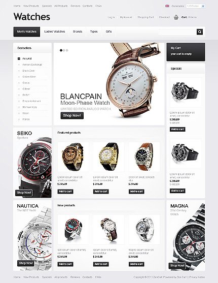 Watches for Any Taste Zen Cart  TMT