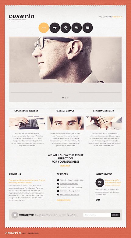 White Advertising Agency Joomla Template by Elza TMT