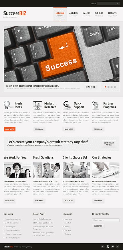 White Advertising Agency Joomla Template by Hinoriko TMT