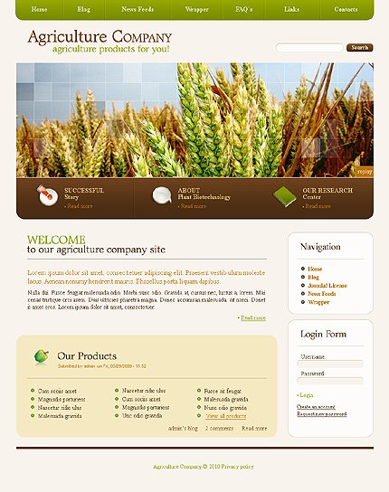 White Agriculture Drupal Template by Svelte TMT