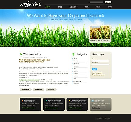 White Agriculture Drupal Template by Svelte TMT