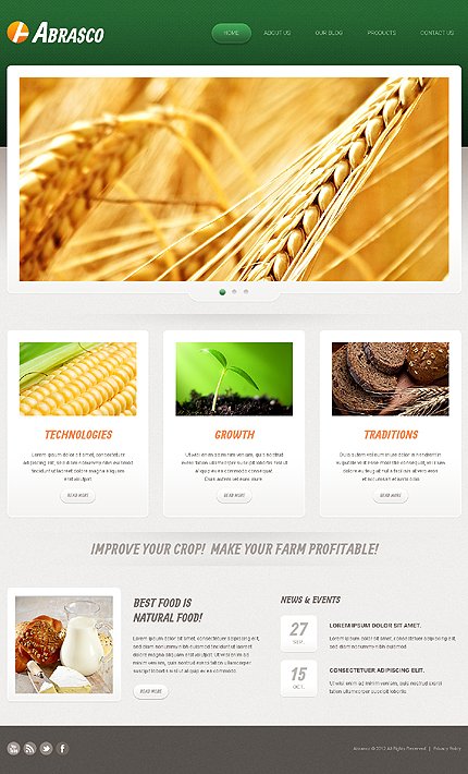 White Agriculture Joomla Theme by Oldman TMT
