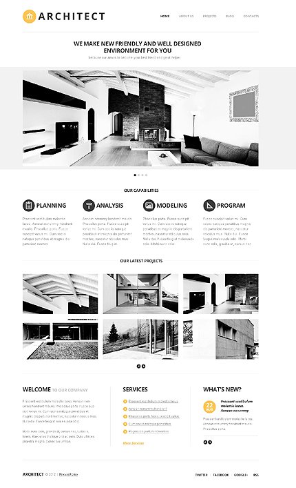 White Architecture Joomla Theme by Elza TMT