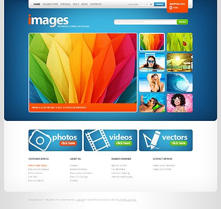 White Art Store VirtueMart Template by Mercury TMT