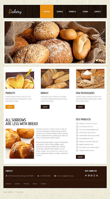 White Bakery Joomla Template by Alexa TMT