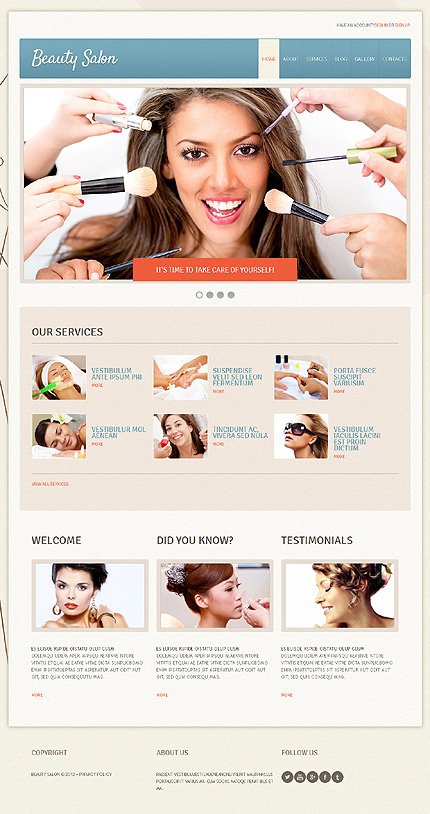 White Beauty Salon Joomla Template by Cowboy TMT