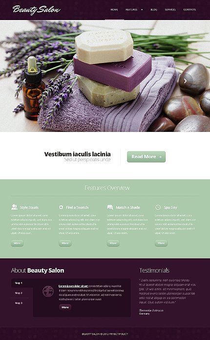White Beauty Salon Joomla Template by Butterfly TMT