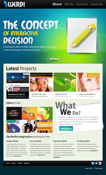 White & Black Design Studio Joomla Template by Mercury TMT