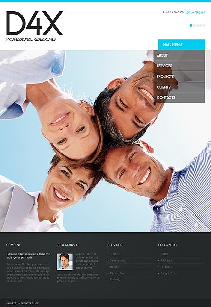 White & Black Consulting Joomla Template by Cowboy TMT