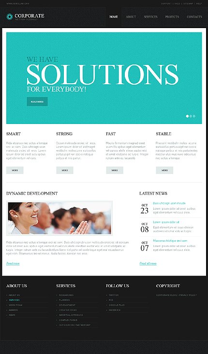 White & Black Business Joomla Theme by Cowboy TMT