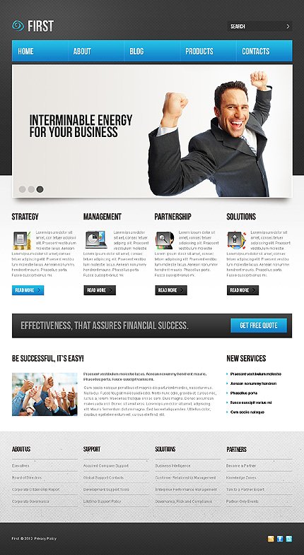 White & Black Business Joomla Theme by Butterfly TMT