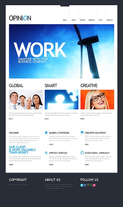 White & Black Business Joomla Theme by Cowboy TMT