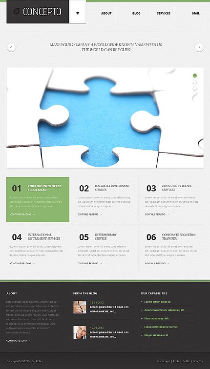 White & Black Business Joomla Theme by Astra TMT