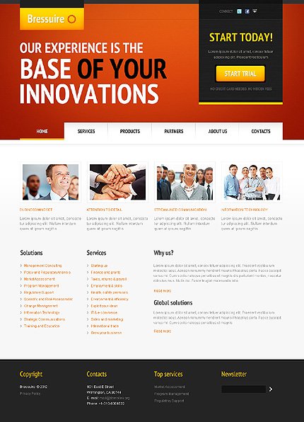 White & Black Business Joomla Theme by Hugo TMT