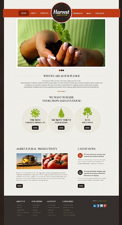 White & Black Agriculture Joomla Theme by Sawyer TMT