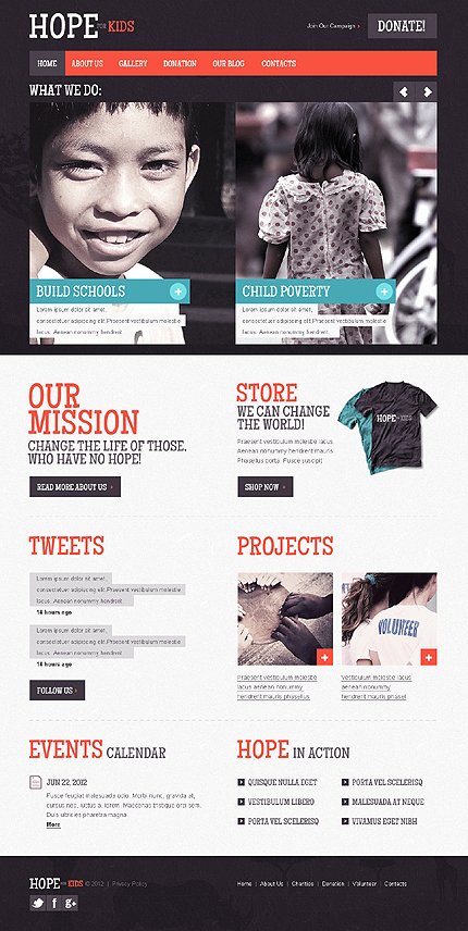 White & Black Child Charity Joomla Template by Elza TMT
