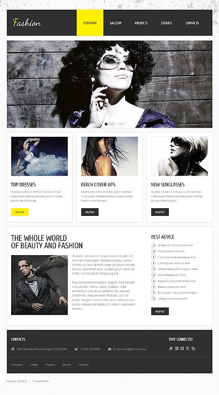 White & Black Apparel Joomla Template by Alexa TMT