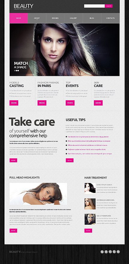 White & Black Beauty Joomla Template by Butterfly TMT