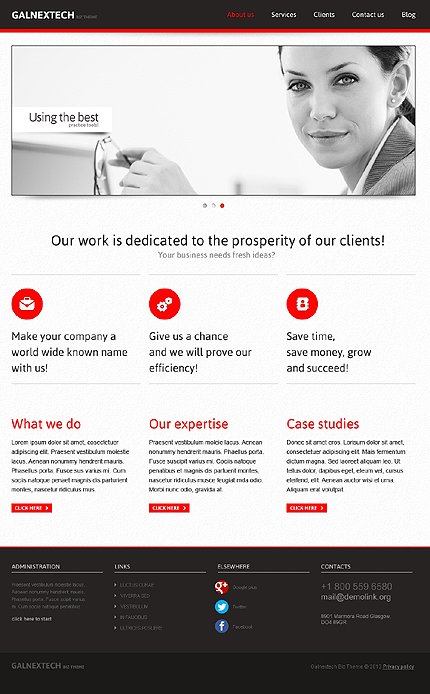 White & Black Marketing Agency Joomla Template by Cerberus TMT