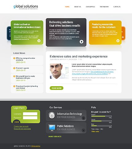 White & Black Business Drupal Template by Matrix TMT